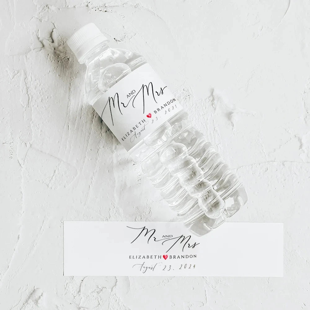 Personalized Wedding Water Bottle Label Birthday Party Thank You Water Bottle Sticker Bridal Shower Welcome Gift Wedding Decor Good Vibrations
