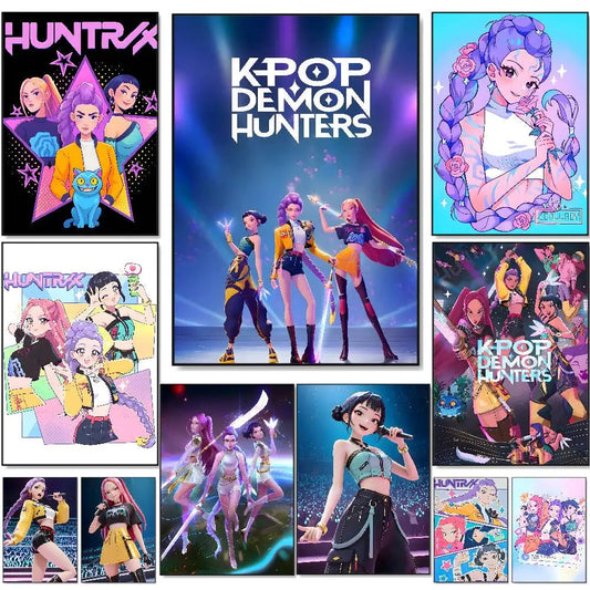 KPop D-Demon H-Hunters Poster HD Self-Adhesive Waterproof Posters Versatile Decor for Homes Bars Hotels More Good Vibrations