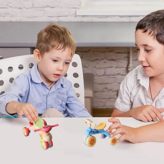Small Tricycle Assembly Tricycle Toy Creative Inertia Tricycle Push And Go Vehicle For Boys And Girls Fine Motor Skill Toy Car Good Vibrations