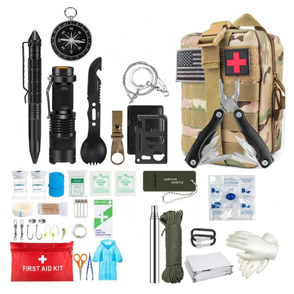 Survival First Aid Kit Survival Full Set Molle Outdoor Gear Emergency Kits Trauma Bag Camping Hiking IFAK Adventures Bag Good Vibrations