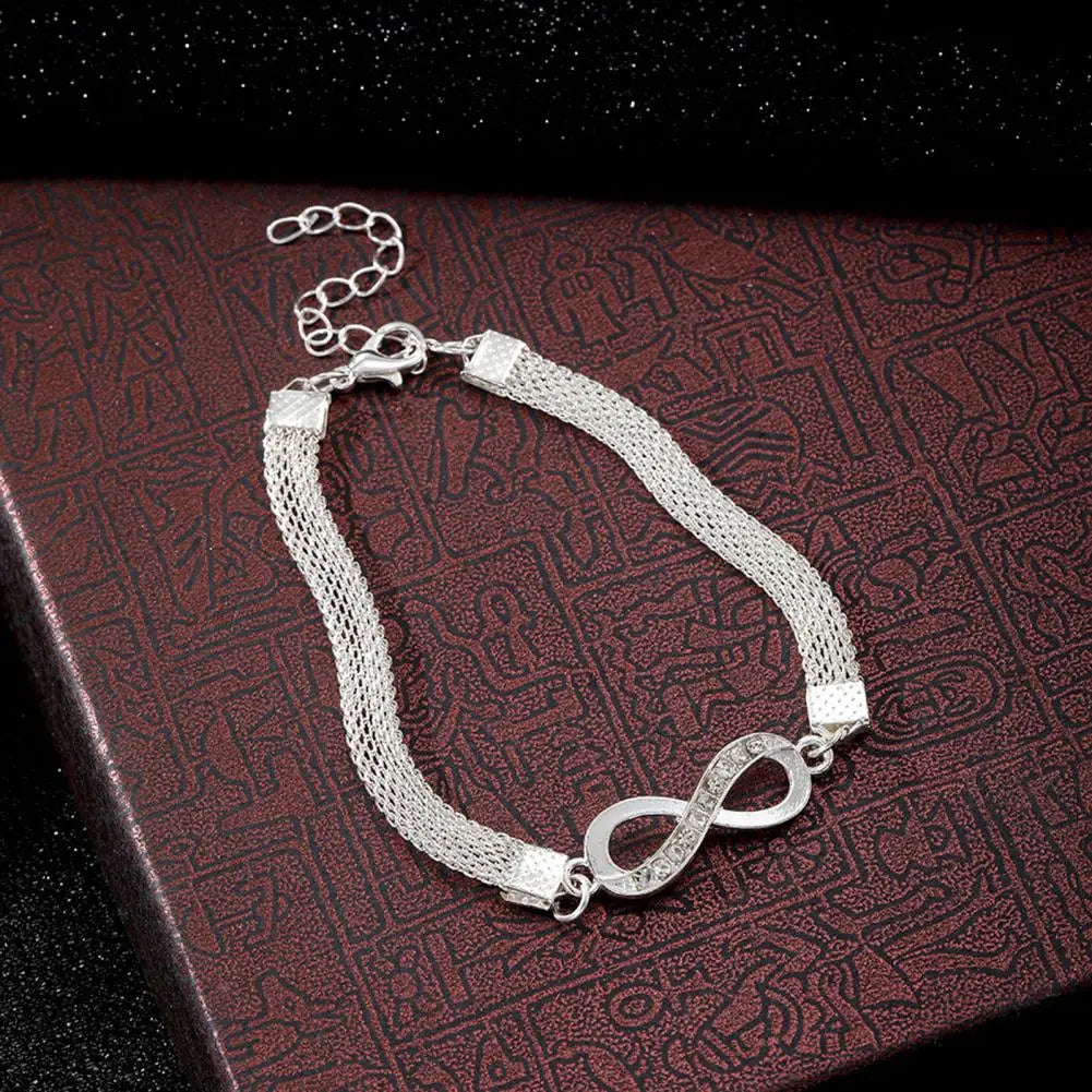 Multi layered Chain Women Bracelet Elegant Rhinestone Decor Bracelet Set for Women Symbol Heart Design for Prom Good Vibrations