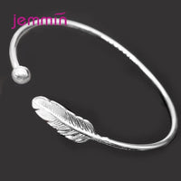 925 Silver Bracelets for Women Perfect Polished Fashion Women Opened Bangle Anti-allergy Sterling-silver-jewelry Good Vibrations