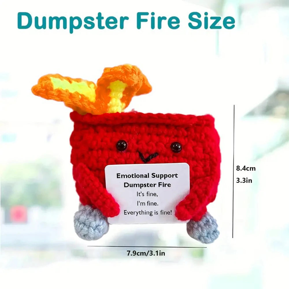 1pc Emotional Support Gifts, Handmade Creative Plush Desktop Decoration Ornaments, Interesting Mini Cute Home Furnishings Decoration, Gifts Suitable for Holiday and Birthday to Encourage Friends, Home Decorations Good Vibrations