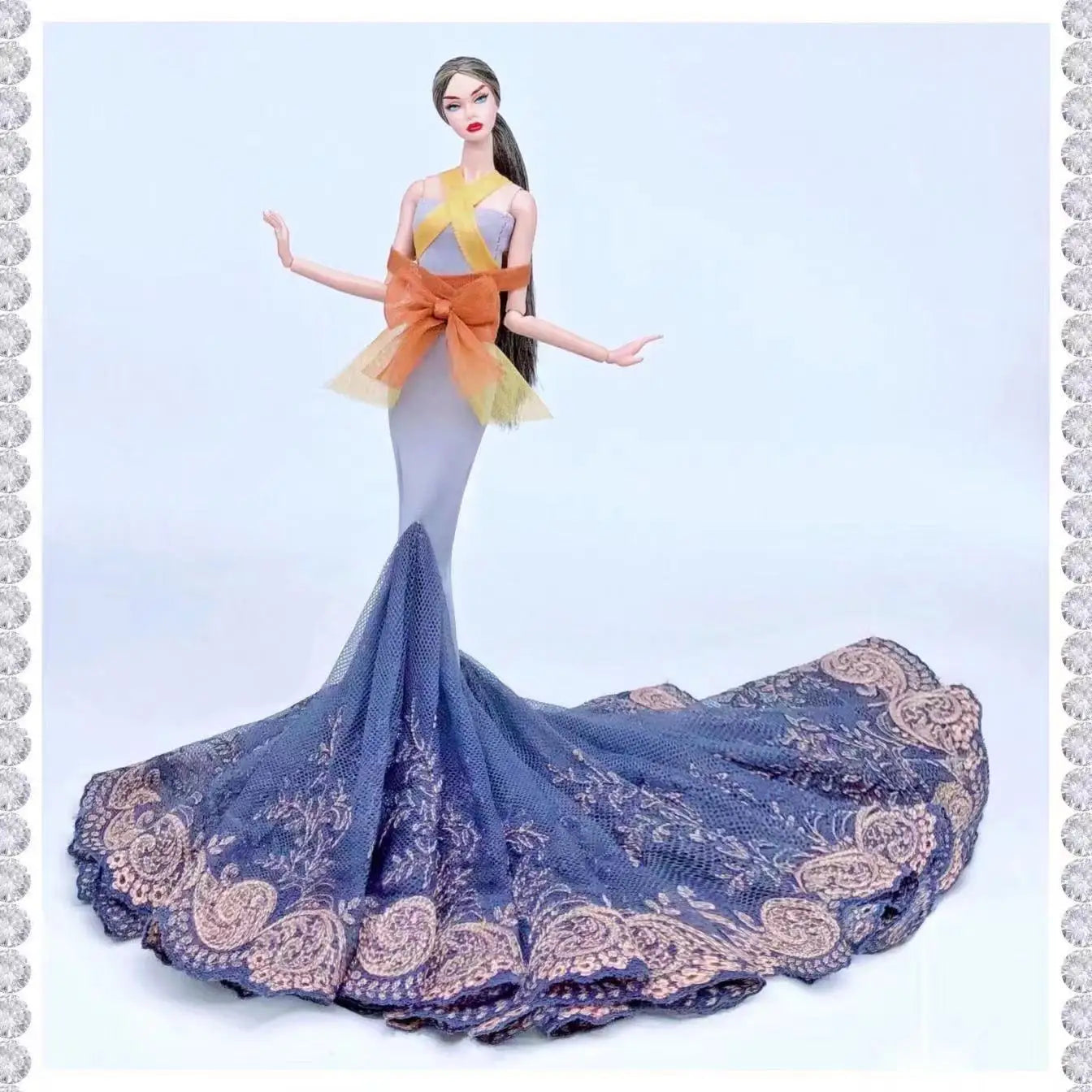 hot Wedding Dress for 30cm bjd Doll Princess Evening Party Clothes Wears Long Dress Outfit Set 30cm 1/6 clothes accessories Good Vibrations