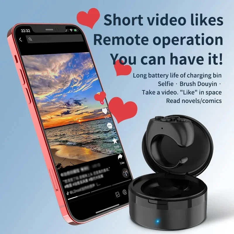 Multi-function Automatic Remote Control Portable Selfie Browse Video Read E-books Fingertip Controller for Mobile Phone Good Vibrations