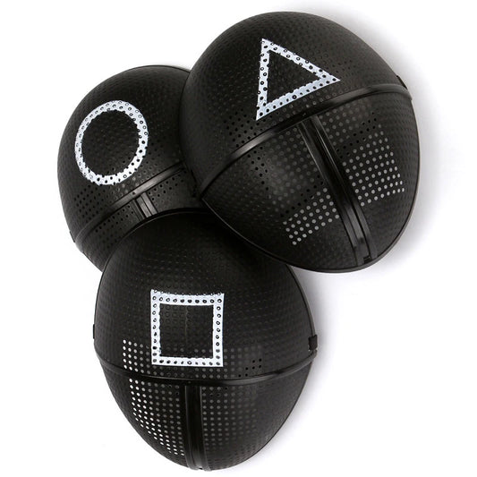 Halloween Cosplay Disguise Masks Triangle Circle Square Mask Black Full Face Mask Film Theme Costume Supplies Good Vibrations