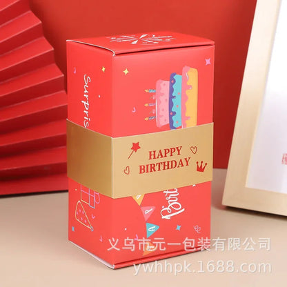 Christmas Gift Box DIY Folding Paper Box Money Pop Up Birthday Surprise Bounce Box Explosions Red Envelope Surpris Gift Box Good Vibrations