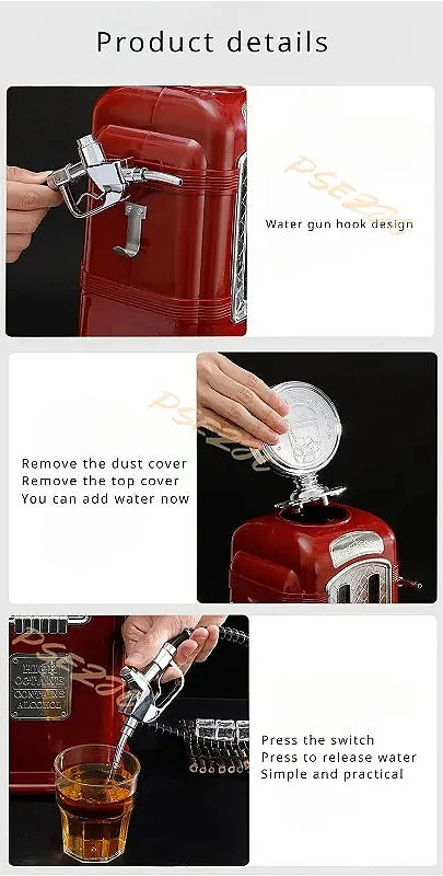 Household Retro Creative Large Capacity Impact Resistant and Pressure Resistant Plastic 2L Bar Double Gun Wine Disperser Tool Good Vibrations Adult Super Store