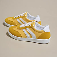 Women Tennis Sneakers Flats Ladies Fashion Mixed Colors Lace-up Vulcanized Shoes Spring Autumn Woman Outdoor Trainers Footwear Good Vibrations