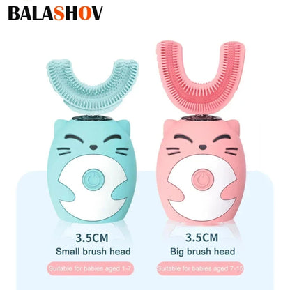 Electric U-shaped Toothbrush Children Sonic Toothbrush 360 Degrees Smart Dental Tooth Brush Teeth Whitening for Waterproof Kids Good Vibrations
