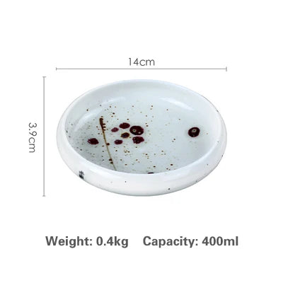14cm hot sell Creative retro ceramic sushi dishes tray Sauce Chili pepper snacks small dishes gold plates set dinner dishes sets Good Vibrations