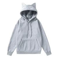 NONSAR Pullover Loose Cat Ears Hoodies Women Autumn Winter Long Sleeve Sweatshirt INS HOT Good Vibrations