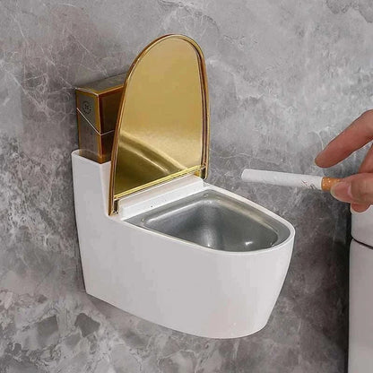 Creative Toilet Ashtray Home Bathroom Storage Cigarette Case with Lid Wall-mounted Plastic Ashtray Suitable for Home Office Use Good Vibrations Adult Super Store