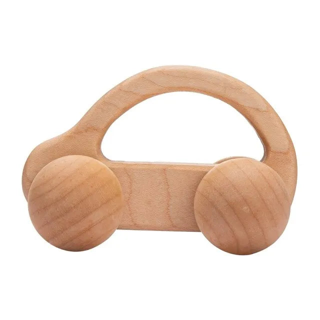 Wooden Cars Toys Maple Diy Crafts for Students Home Activities Montessori Grasping Teething Toy Newborn Birthday Gift Wood Block Good Vibrations