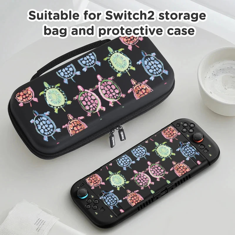 for Switch2 protective case and storage bag, scratch-resistant and drop-resistant, can store game consoles and accessories Good Vibrations