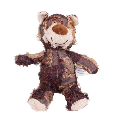 Pet Teddy Bear Soundmaking Toy Plush Interactive Dog Toys Grinding Cleaning Teeth Anti Bite Abreact Plaything Bear Pets Supplies Good Vibrations