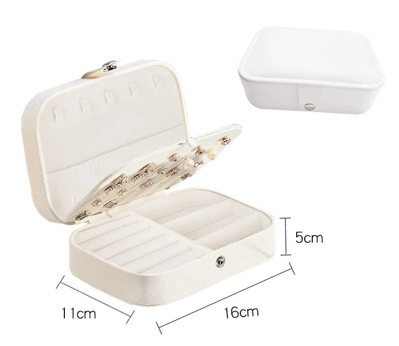 2024 Portable Jewelry Box Jewelry Organizer Display Travel Jewelry Case Boxes Button Leather Storage Zipper Jewelers Good Vibrations