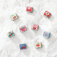 Cute Bow Knot Heart Cherry Sweet Pink Red Italian Charm Links Fit 9mm Bracelet Stainless Steel Women Jewelry DIY Making Gifts Good Vibrations Adult Super Store