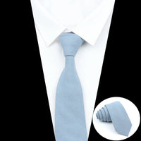 Wed Cotton Tie Solid Color Necktie For Man Woman Blue Pink Yellow Skinny Slim Ties Fashion Wedding Party Gifts Men Accessories Good Vibrations