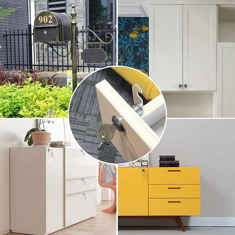 RV Lock 17/19/31mm Lock Set With 2 Keys Door Barrel Drawer Cabinet Mail Box Locker Lock Door Barrel Drawer Locker Cupboard Good Vibrations