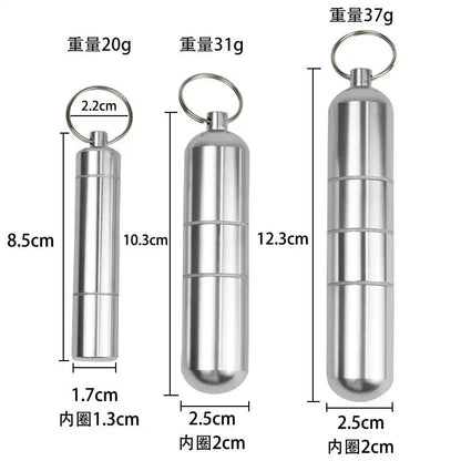 Silver Aluminum Alloy Cigarette Box Waterproof Cigarete Case Pill Toothpick Capsule Cigarette Accessory Mens Gift Gadgets Good Vibrations