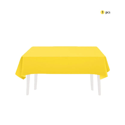 Solid Yellow boda party tableware set cumpleaños decoracion bachelorette Birthday Tableware Paper Napkins Cups Plates Tablecloth Good Vibrations