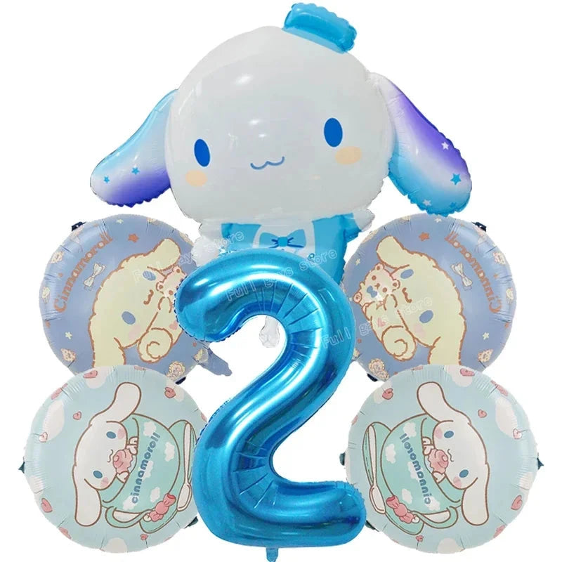 Cinnamoroll Theme Party Supplies Kids Birthday Christmas Decorations Gift Bag Ballons Banner Cake Topper Tableware Accessories Good Vibrations