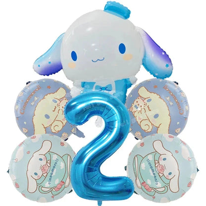 Cinnamoroll Theme Party Supplies Kids Birthday Christmas Decorations Gift Bag Ballons Banner Cake Topper Tableware Accessories Good Vibrations