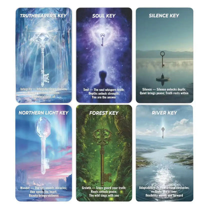 The Key Oracle Card Deck for Beginners, Oracle Card Tarot Set for Clarity, Choice,Life Direction, Fortune Telling Cards for Love Good Vibrations