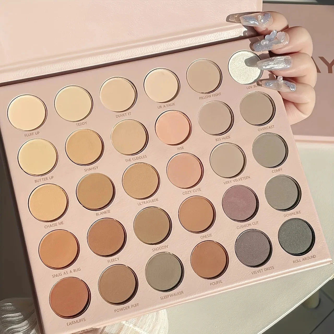 30 Colors Eyeshadow Palette Matte & Pearl Finishes Multicolor Eye Shadow Disc for Daily Makeup Professional Beginner Friendly Good Vibrations