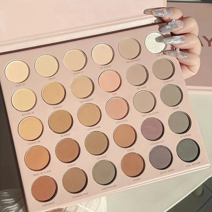 30 Colors Eyeshadow Palette Matte & Pearl Finishes Multicolor Eye Shadow Disc for Daily Makeup Professional Beginner Friendly Good Vibrations