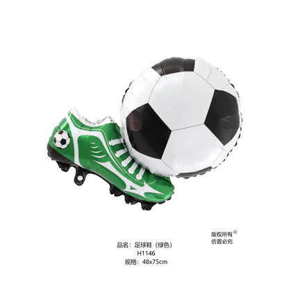 Football Soccer Ball & Shoe Foil Balloons - Sports Theme Birthday Party Decorations Kids Baby Shower Supplies Good Vibrations