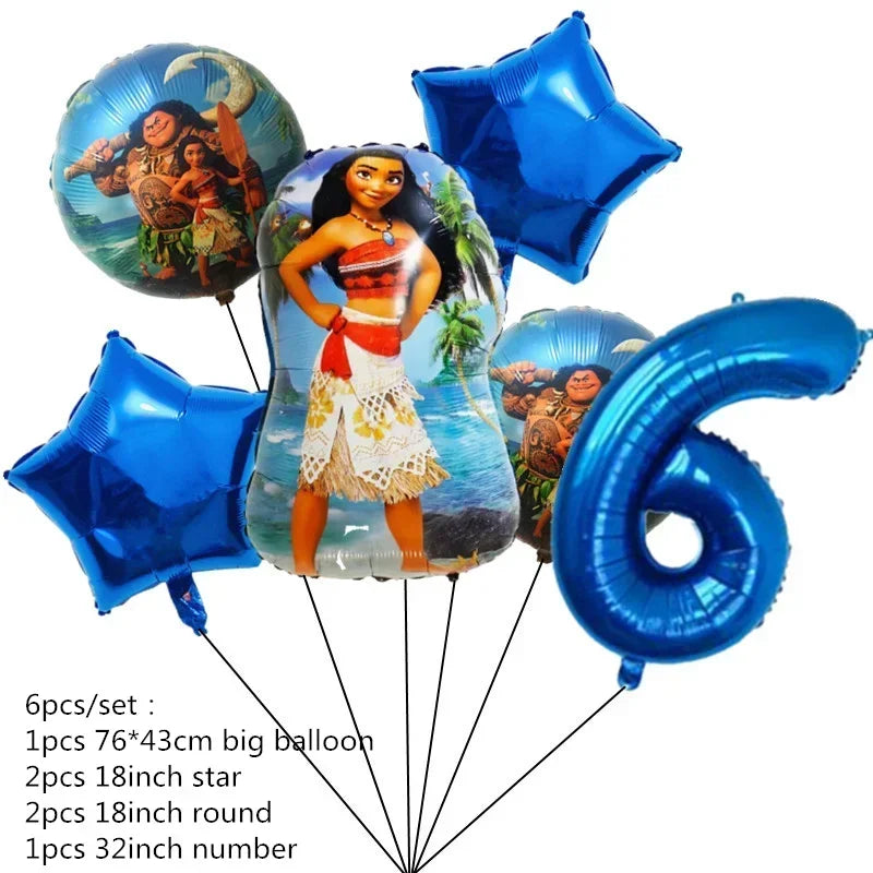 New MINISO Moana Theme Children Birthday Party Disposable Tableware Cup Plate Flag Kids Girls Wedding Party Decoration Supplies Good Vibrations