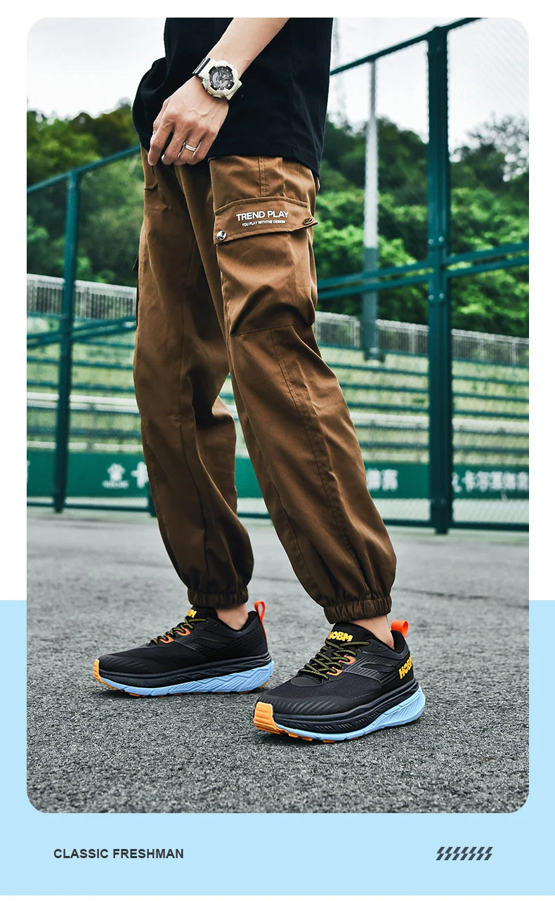 Men's Shoes Sneakers Running Shoes for Men Unisex Women Casual Walking Lace-up Training Lightweight Dark Blue Fashion Lifestyle Good Vibrations