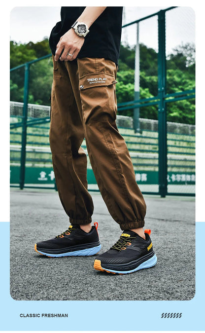Men's Shoes Sneakers Running Shoes for Men Unisex Women Casual Walking Lace-up Training Lightweight Dark Blue Fashion Lifestyle Good Vibrations
