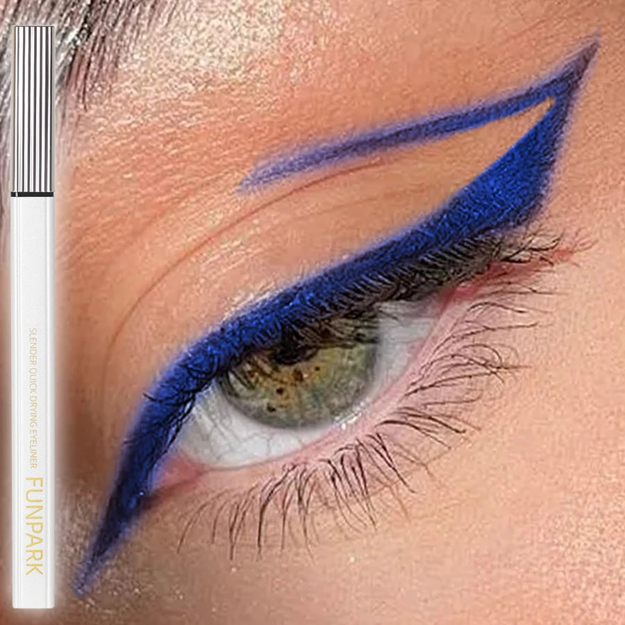 1PC New Blue Quick Drying Liquid Eyeliner Pen Waterproof Smooth Long Lasting Colourful Pigment Eye Liner Pen Makeup Eye Beauty Good Vibrations