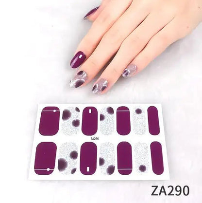 Nail Stickers DIY Decals For Nail Art Wraps Women Beauty Full Cover Nail Manicures Decorations Uñas Postizas Press On Nails Good Vibrations