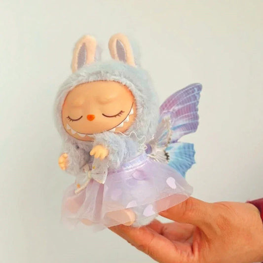 17cm Mini Plush Doll'S Clothes Outfit Accessories For Korea Kpop Exo Labubu Idol V2 Bow princess dress Clothing Gift Good Vibrations