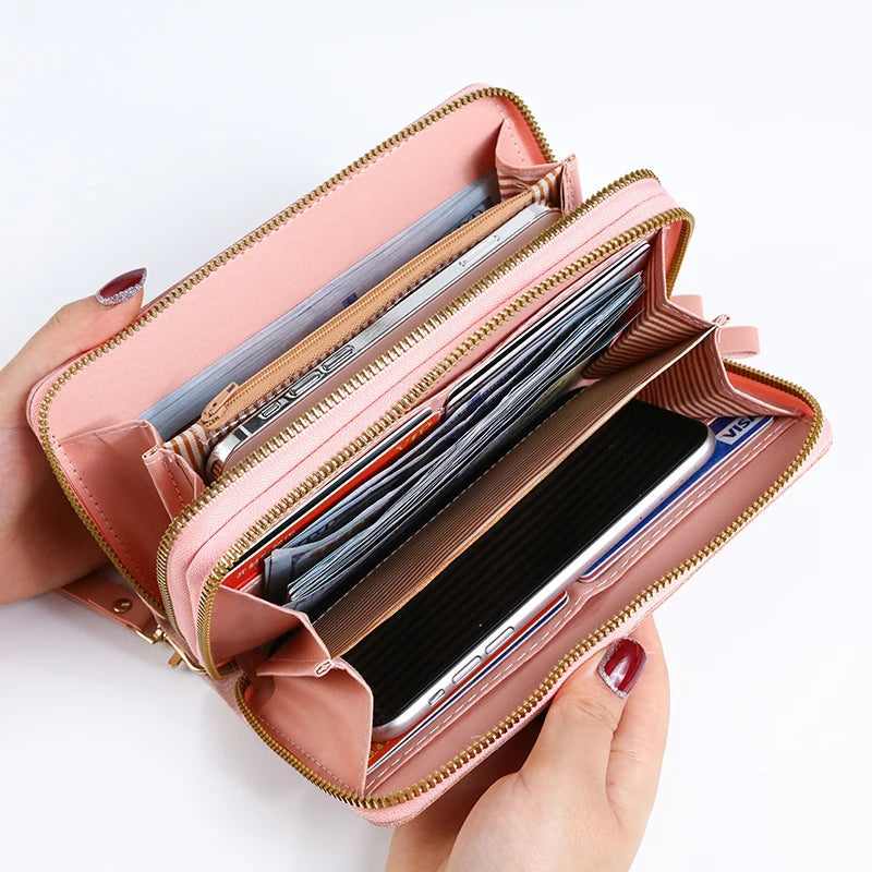 2024 New Purse Ladies Long Zipper Wallet Fashion Embossed Large-capacity Mobile Phone Pocket Purse Good Vibrations