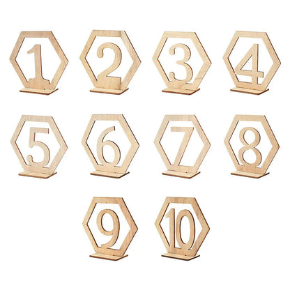 Wedding Number Wooden Table Place Card Rustic Wedding Engagement Reception Seat Decoration Number Signs Event Party Supplies Good Vibrations