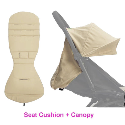 COLU KID® Baby Carriage Accessories Waterproof Sun Canopy & Replacement Seat Cushion Compatible with Babyzen YOYO YOYO2 Good Vibrations