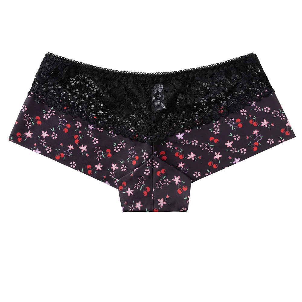 Women's Boxers Sexy Lace Panties Perpective Seamless Female Underwear Elasticity Breathable Shorts Women Solid Boxers Lingerie Good Vibrations
