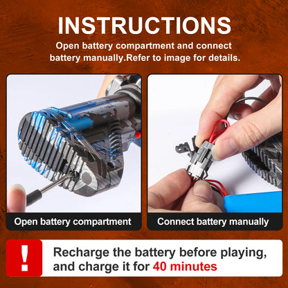 M416 Electric Ball Blaster Toy Gun - High-Speed, Metallic Finish, Rechargeable - Halloween Thanksgiving Gift(Bullets Excluded) Good Vibrations