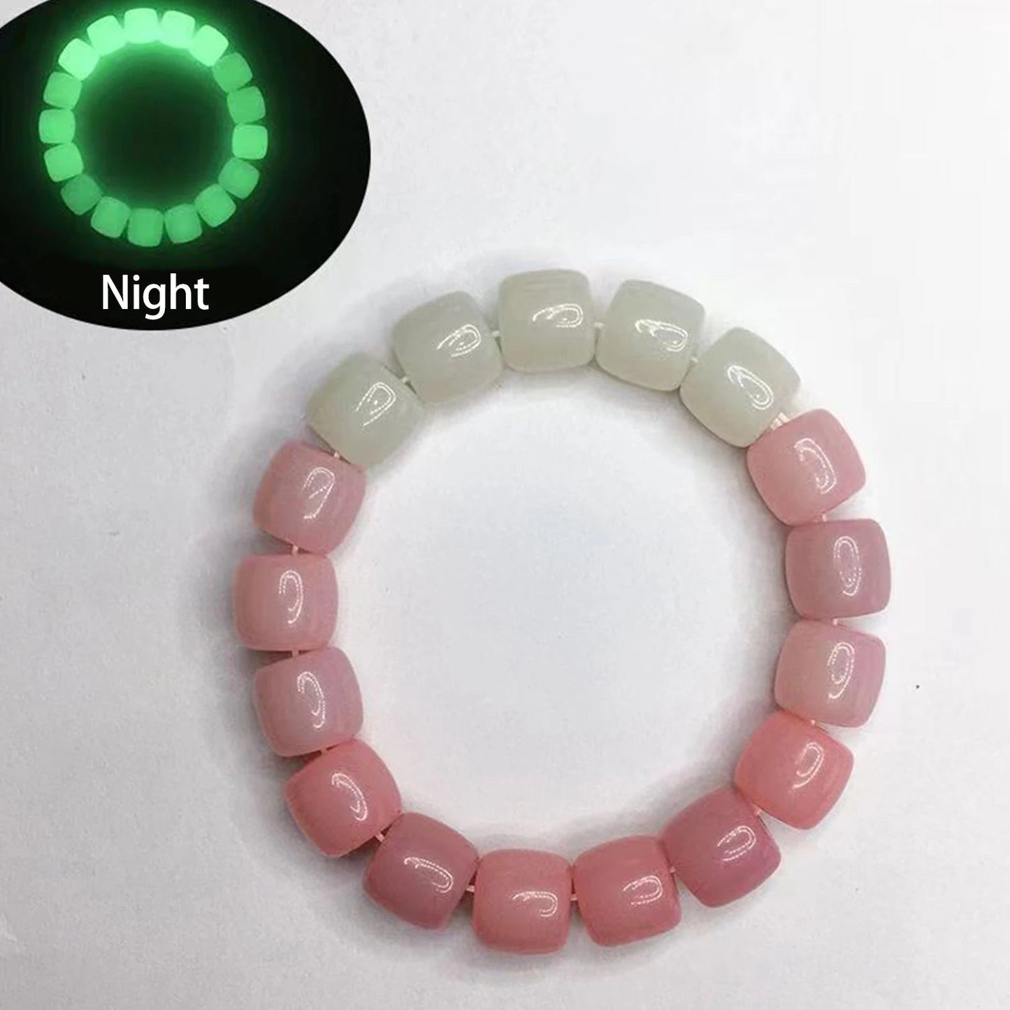 Luminous Bracelets For Women Men Fluorescent Natural Stone Bracelet Night Light Glowing Beads Bangle Fashion Jewelry Couple Gift Good Vibrations