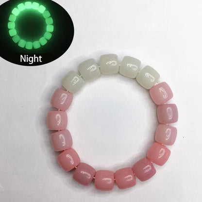 Luminous Bracelets For Women Men Fluorescent Natural Stone Bracelet Night Light Glowing Beads Bangle Fashion Jewelry Couple Gift Good Vibrations