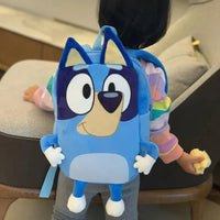 Cartoon Bluey Family Cosplay Kindergarten Children Schoolbag Bluebin Dog Backpack Kawaii Blue Orange Dog Backpack Children Gifts Good Vibrations