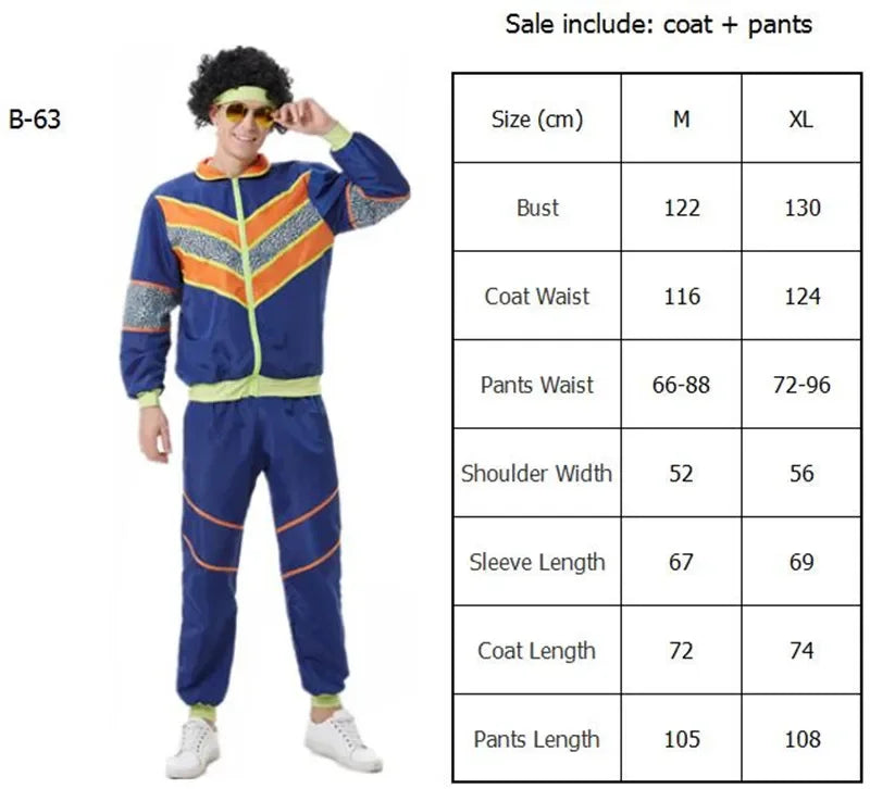 Couples Hippie Costumes for Women Male Vintage 70s 80s Rock Disco Cosplay Outfits Carnival Halloween Party Fantasia Dress Up Good Vibrations