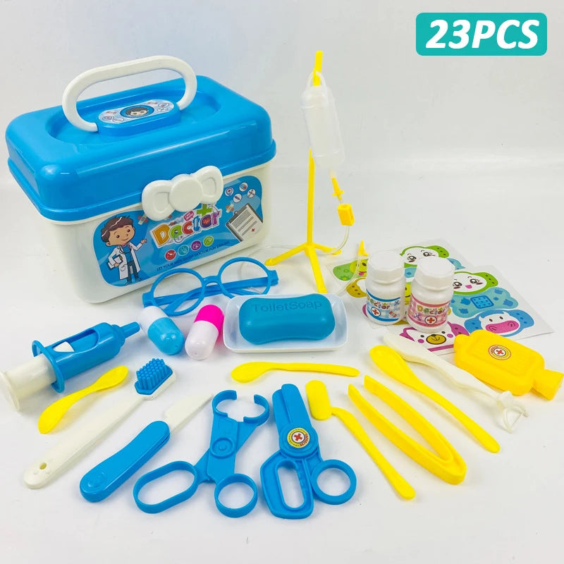 Doctor Set For Kids Pretend Play Girls Role-playing Games Hospital Accessorie Medical Kit Nurse Tools Bag Toys For Children Gift Good Vibrations