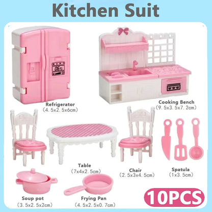 1:12 Dollhouse Ice Cream Truck Baby Bed Simulation Miniature Scene Display Dessert Car Bunk Bed Bathroom Kitchen Toy For Girl Good Vibrations