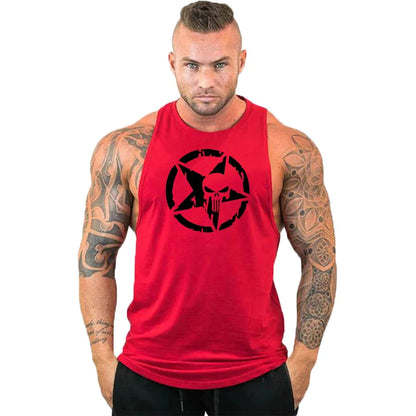 New fashion pure cotton sleeveless shirt vest men's fitness shirt men's undershirt bodybuilding exercise fitness vest fitness me Good Vibrations